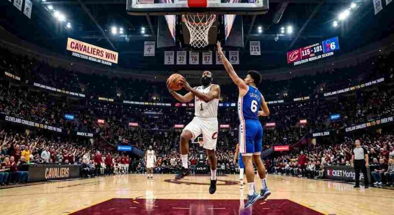 Cleveland Cavaliers vs 76ers Match Player Stats